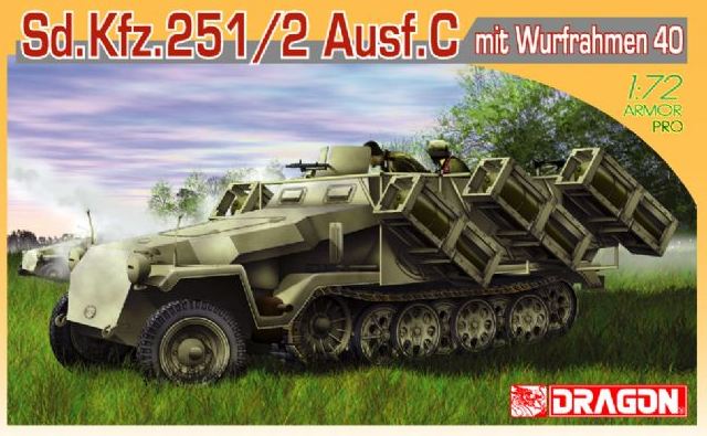 7306  техника и вооружение  Sd.Kfz. 251/1 Ausf. C mit Wurfrahmen 40 m. Schützenpanzerwagen  (1:72)