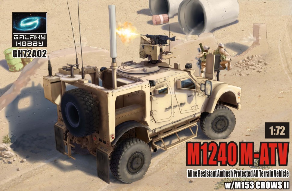 GH72A02  техника и вооружение  M1240 M-ATV w/ M153 CROWS II Mine Resistant Ambush Protected  (1:72)