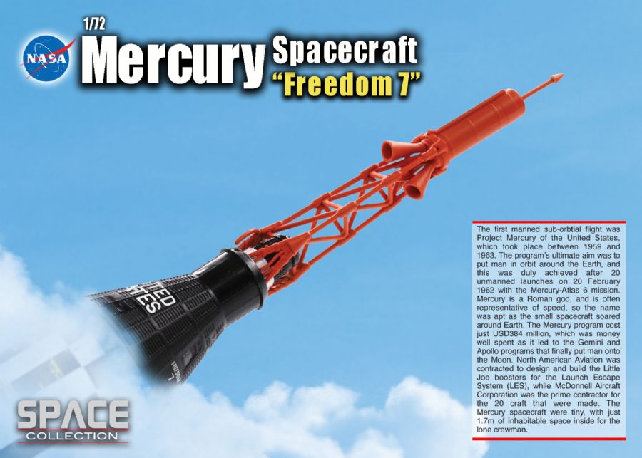 50384  космос  Mercury Spacecraft "Freedom 7"  (1:72)