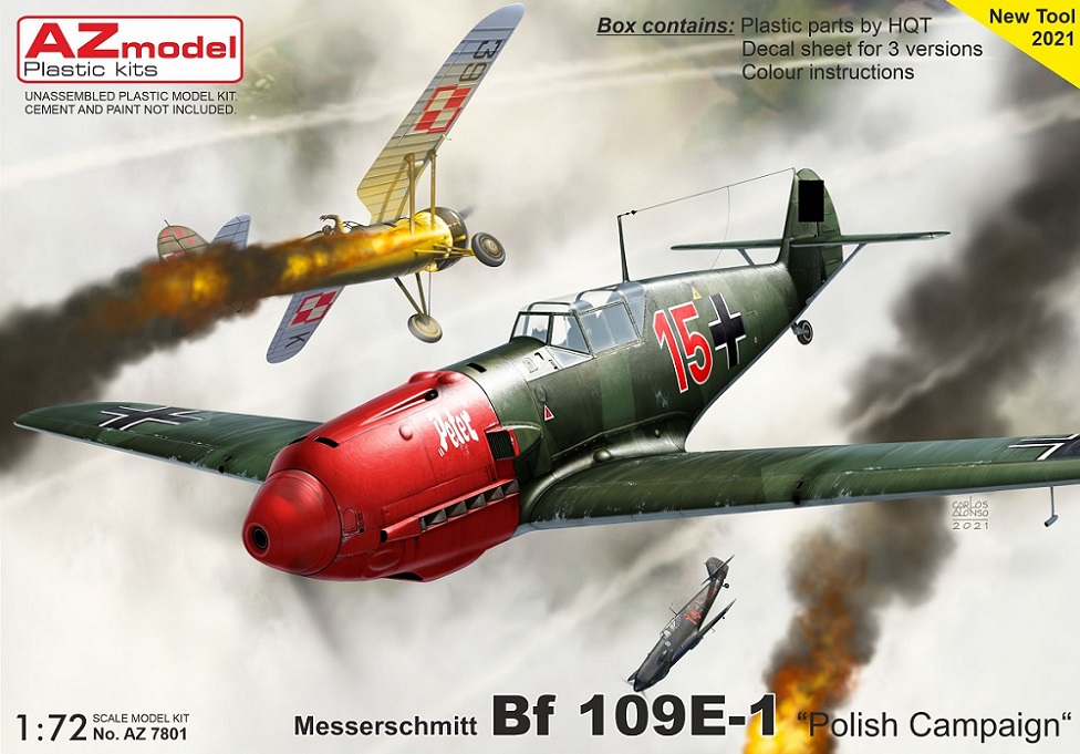 AZ7801  авиация  Messerschmitt Bf 109E-1 "Polish Campaign"  (1:72)