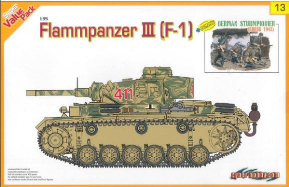 9113  техника и вооружение  FLAMMPANZER III (F-1) + German Sturmpionier (Kursk 1943)  (1:35)