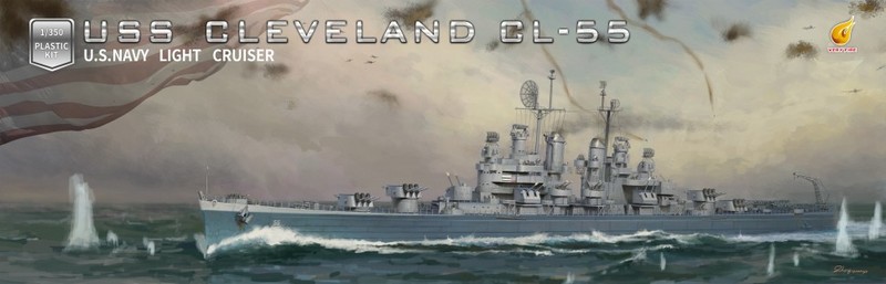 VF350920  флот  USS Cleveland CL-55  (1:350)