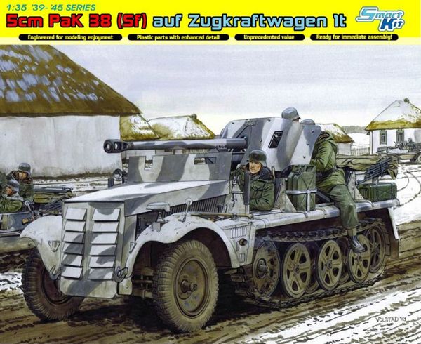 6719  техника и вооружение  САУ 5cm PaK 38 (Sf) auf Zugkraftwagen 1t  (1:35)