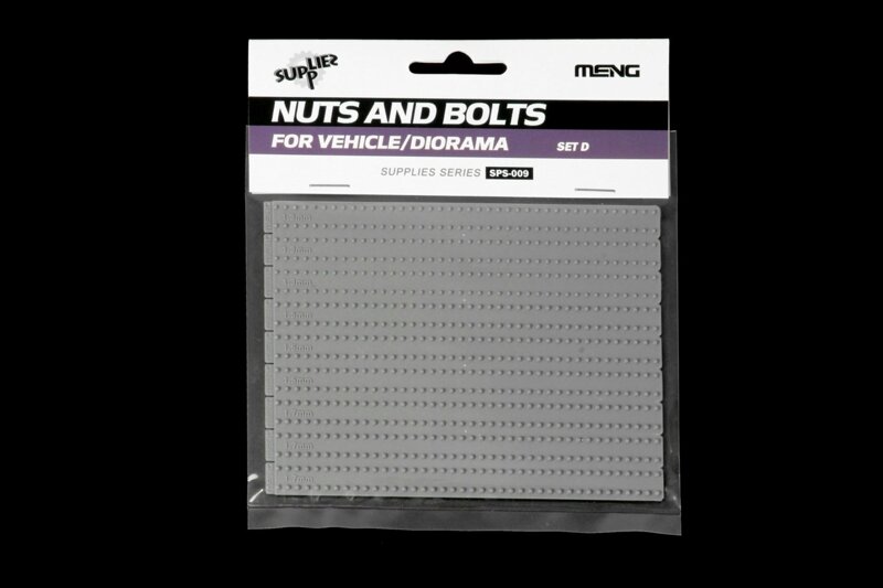 SPS-009  дополнения из пластика  Nuts and Bolts SET D 156 pcs. each size -1.3 / 1.5 / 1.7 mm  (1:35)