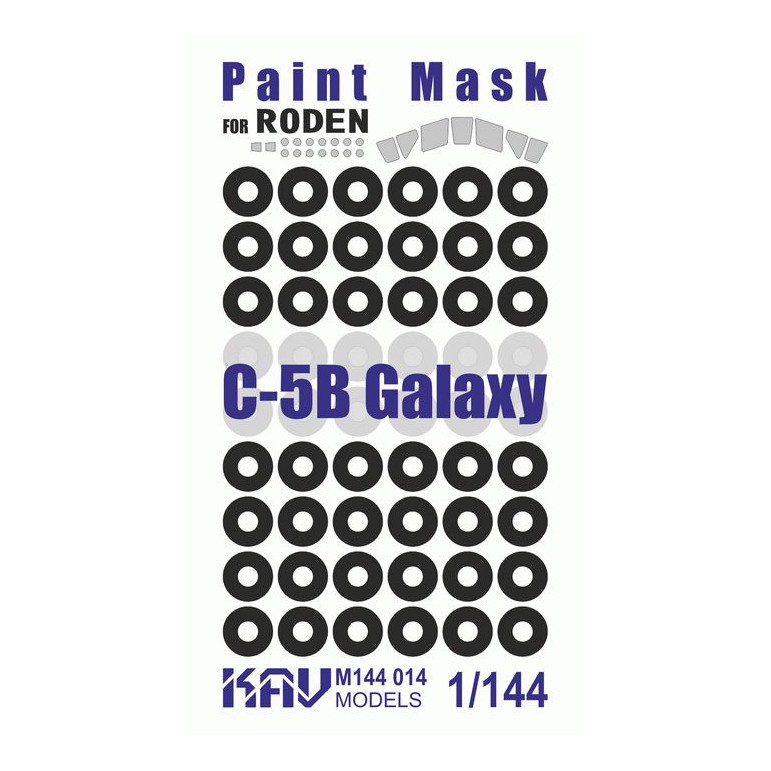 KAV M144 014  инструменты для работы с краской  Окрасочная маска для C-5B Galaxy (Roden)  (1:144)