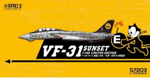 S7203  авиация  F-14D VF-31 SUNSET Limited Edition  (1:72)