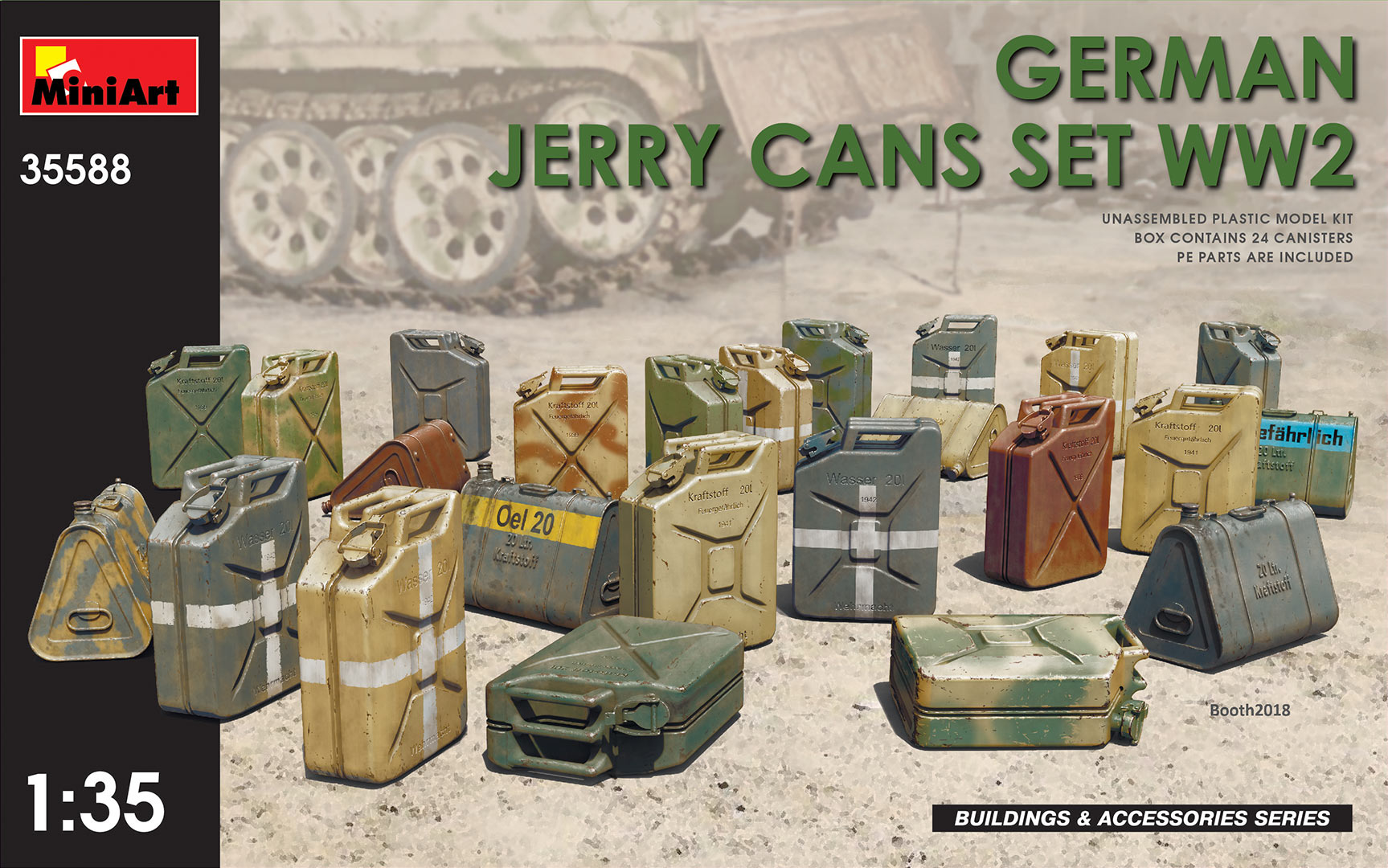 35588  наборы для диорам  GERMAN JERRY CANS SET WW2  (1:35)