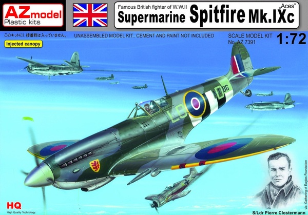 AZ7391  авиация  Supermarine Spitfire Mk.IXc "Aces"  (1:72)