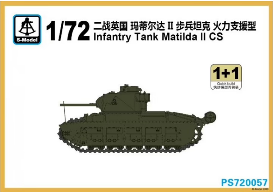 PS720057  техника и вооружение  Infantry Tank Matilda II CS 1+1 Quickbuild  (1:72)
