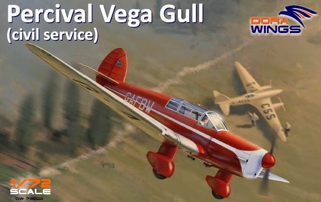 DW72002  авиация  Percival Vega Gull (civil service)  (1:72)