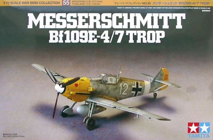 60755  авиация  Мессершмитт Bf 109E-4/7 (1:72)