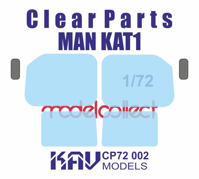KAV CP72 002  дополнения из пластика  Остекление для MAN KAT1 (ModelCollect)  (1:72)