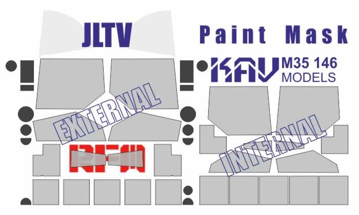 KAV M35 146  инструменты для работы с краской  Окрасочная маска на JLTV (RFM)  (1:35)