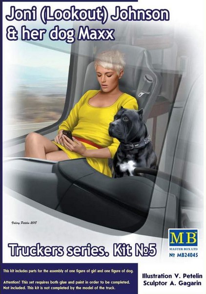 MB24045  фигуры  Joni Johnson & her dog Maxx Truckers series  (1:24)