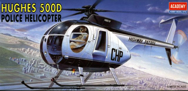 12249  авиация  HUGHES 500D Police Helicopter  (1:48)