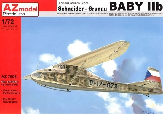 AZ7605  авиация  Schneider Grunau Baby IIb CZ  (1:72)