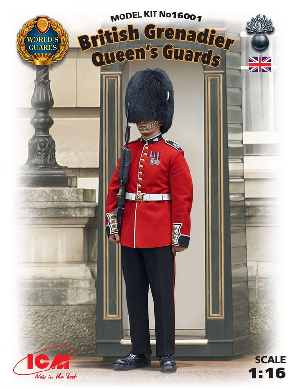 16001  фигуры  Гренадёр королевской гвардии Великобритании  (1:16)