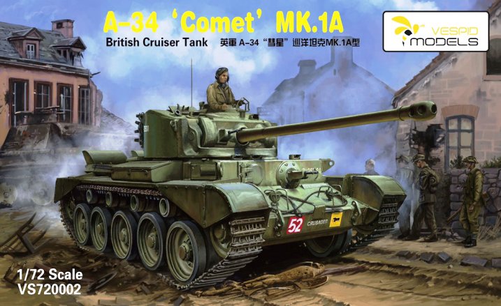 VS720002  техника и вооружение  A-34 'Comet' MK.1A British Cruiser Tank  (1:72)