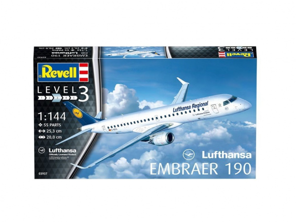 03937  авиация  Embraer 190 Lufthansa  (1:144)