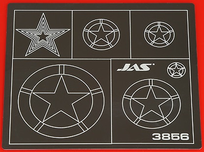 3856  инструменты для работы с краской  Трафарет для вырезания американских звезд.