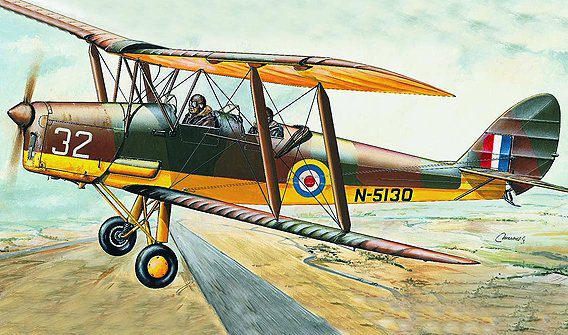 0811  авиация  D.H.82 " Tiger Moth" (1:48)