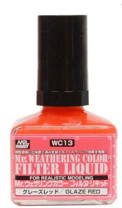 WC13  краска 40мл MR.WEATHERING COLOR WC13 FILTER LIQUID GLAZE RED