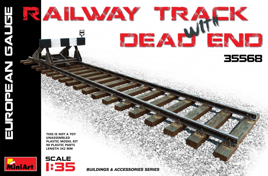 35568  наборы для диорам  RAILWAY TRACK WITH  DEAD END EUROPEAN GAUGE  (1:35)