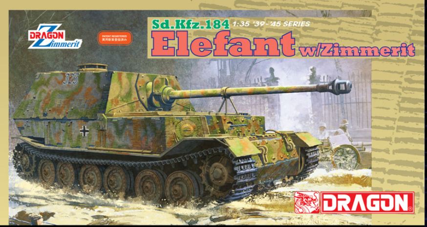 6465  техника и вооружение  САУ Sd.Kfz.184 Elefant w/Zimmerit (1:35)