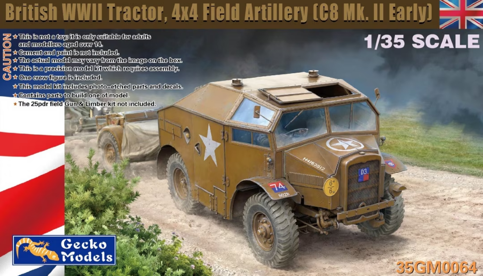 35GM0064  техника и вооружение  British WWII Tractor 4x4 Field Artillery (C8 Mk.II Early)  (1:35)