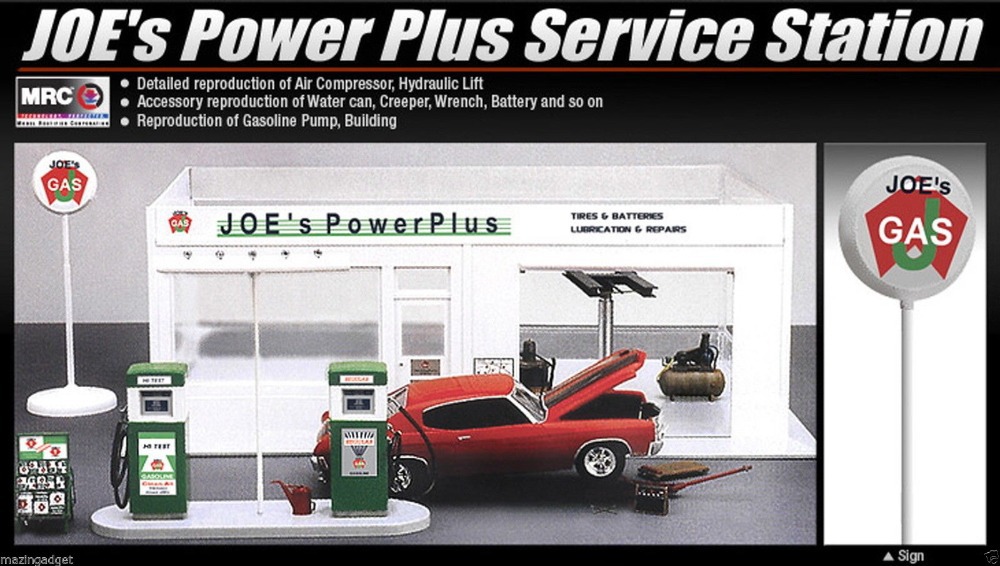 15122  наборы для диорам  Станция автосервиса  "Joe's Power Plus" (1:24)