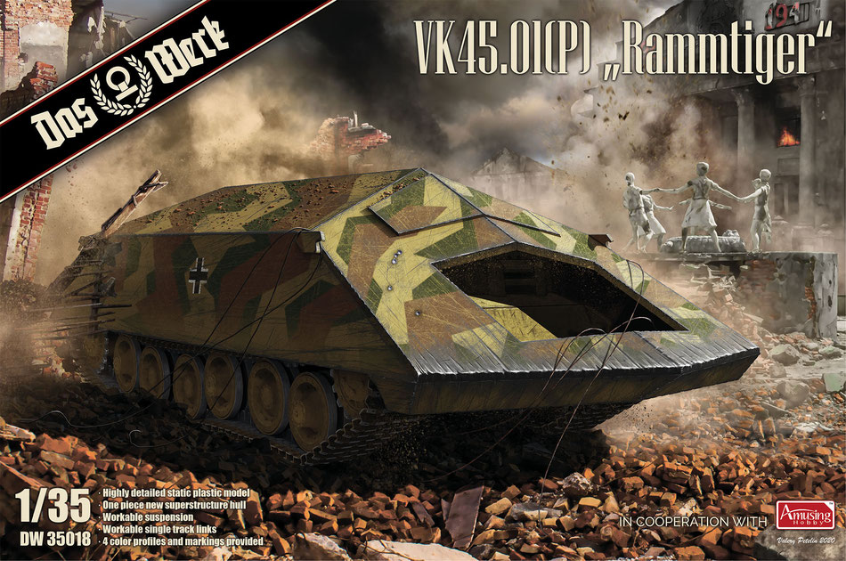 DW35018  техника и вооружение  VK4501(P) "Rammtiger"  (1:35)