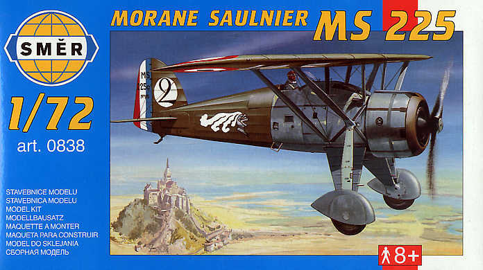0838  авиация  Morane-Saulnier MS 225  (1:72)