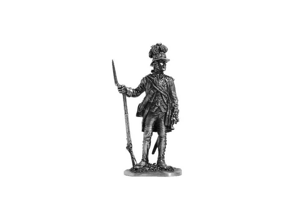 024 R  миниатюра  Русский офицер инженерно-арт. Кадетского корпуса, 1762-84