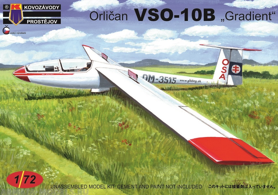 KPM0134  авиация  OrliCan VSO-10B „Gradient“  (1:72)