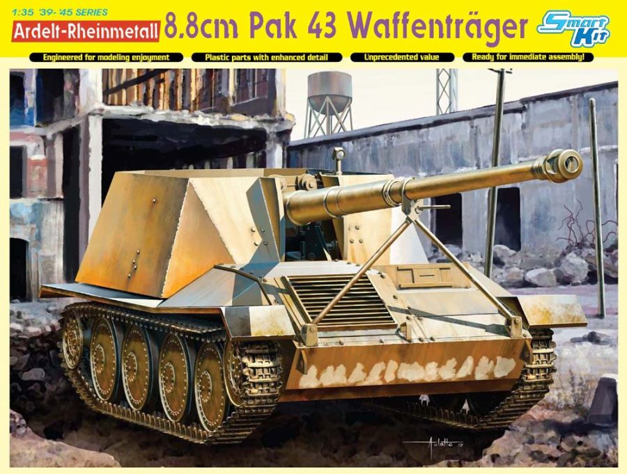 6728  техника и вооружение  САУ Ardelt-Rheinmetall 8.8cm Pak 43 Waffentrager (1:35)