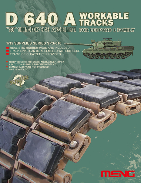 SPS-016  траки наборные  D 640 A Workable Track for Leopard 1 Family  (1:35)