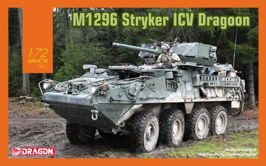 7686  техника и вооружение  M1296 Stryker ICV Dragoon  (1:72)