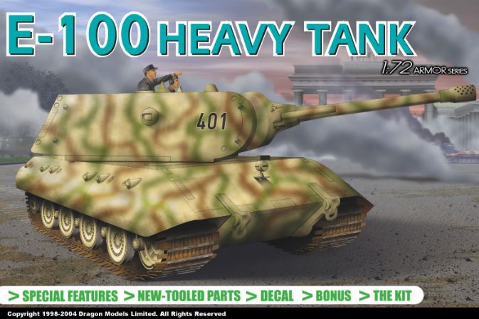 7256  техника и вооружение  E-100 Heavy Tank  (1:72)