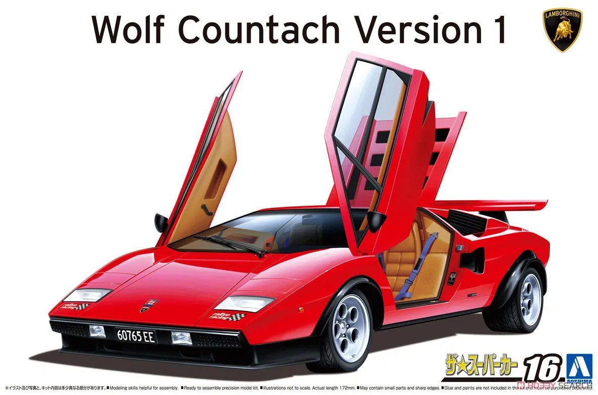 06336  автомобили и мотоциклы  Lamborghini Countach Wolf Ver. 1 '75  (1:24)