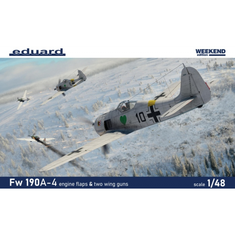 84117  авиация  Fw 190A-4 w/ engine flaps & 2-gun wings Weekend Edition  (1:48)