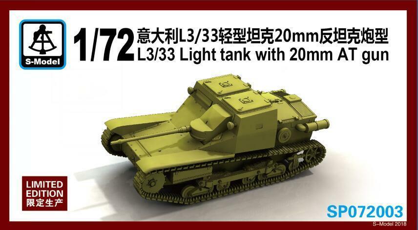 SP072003  техника и вооружение  L3/33 Light Tank with 20mm AT Gun Limited Edition  (1:72)