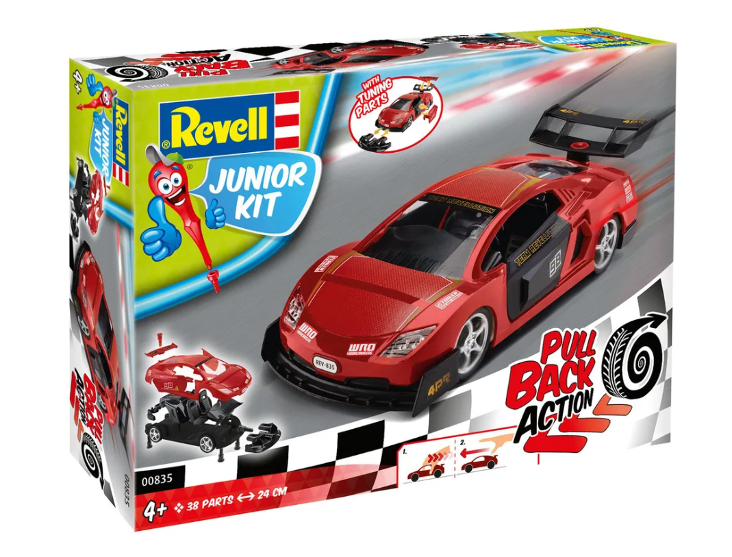 00835  автомобили и мотоциклы  Pull Back Racing Car Junior Kit  (1:20)