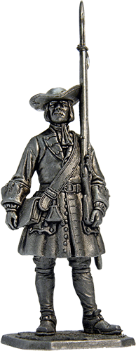 280 R  миниатюра  Фузилер солдатского пехотного полка, 1706-06