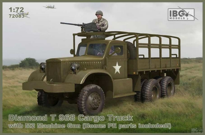 72083IBG  техника и вооружение  Diamond T 968 Cargo Truck with M2 Gun  (1:72)