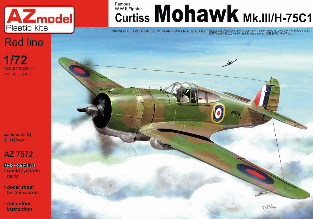 AZ7572  авиация  Curtiss H-75 / Mohawk Mk.lll (1:72)