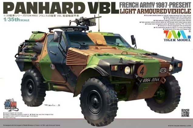 4603  техника и вооружение  French Army 1987-Present PANHARD VBL Light Armoured Vehicle  (1:35)