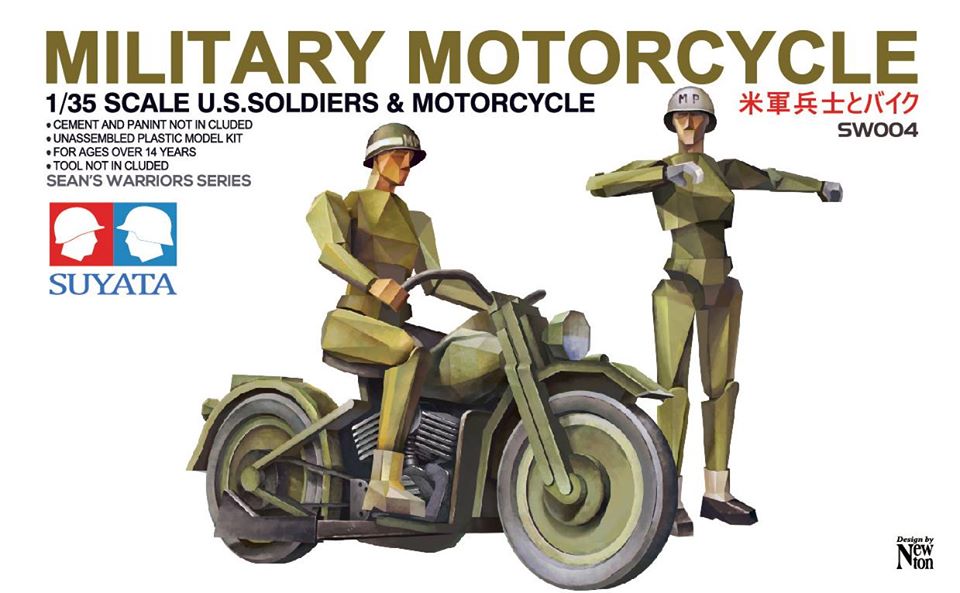 SW004  техника и вооружение  Military Motorcycle (U.S. Soldiers & Motorcycle)  (1:35)