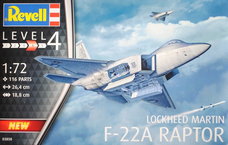 03858  авиация  Lockheed Martin F-22A Raptor  (1:72)