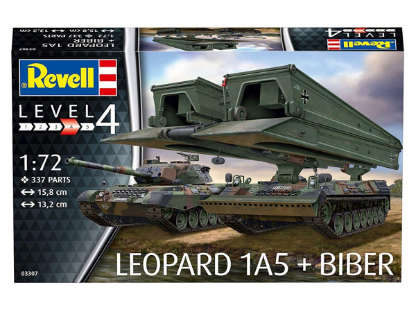03307  техника и вооружение  Leopard 1A5 + Biber   (1:72)