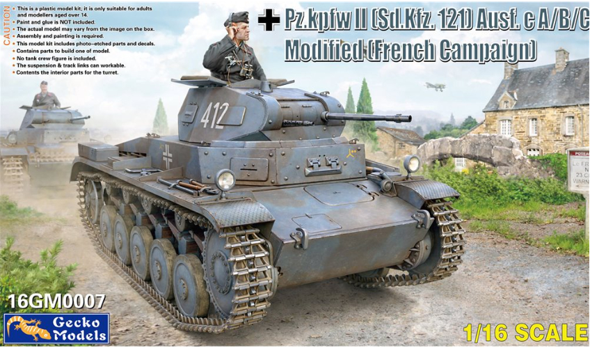 16GM0007  техника и вооружение  Pz.Kpfw. II (Sd.Kfz.121) Ausf.B Modified (French Campaign)  (1:16)